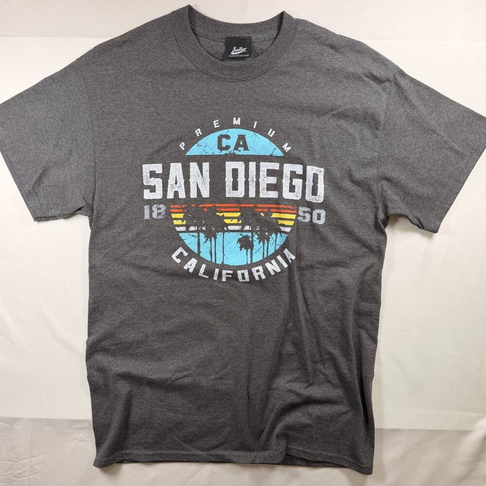 Stellar San Diego California Graphic Print Mens Short Sleeve T Shirt Size Medium